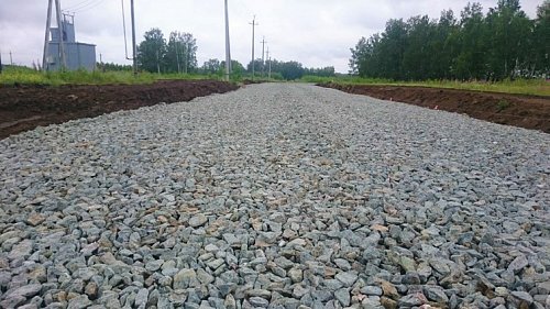 Расклинцовка щебня